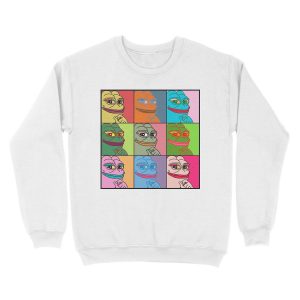Alternative view of Rare Pop Art Marilyn Monroe Pepe the Frog Unisex Crewneck Sweatshirt