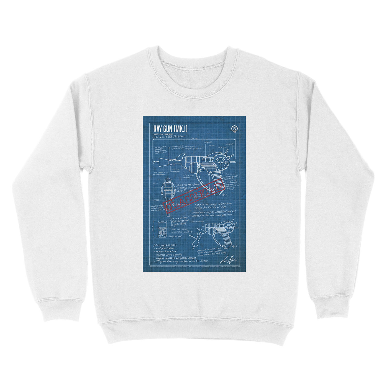 Ray Gun MK.I CLASSIFIED Unisex Crewneck Sweatshirt - Image 2