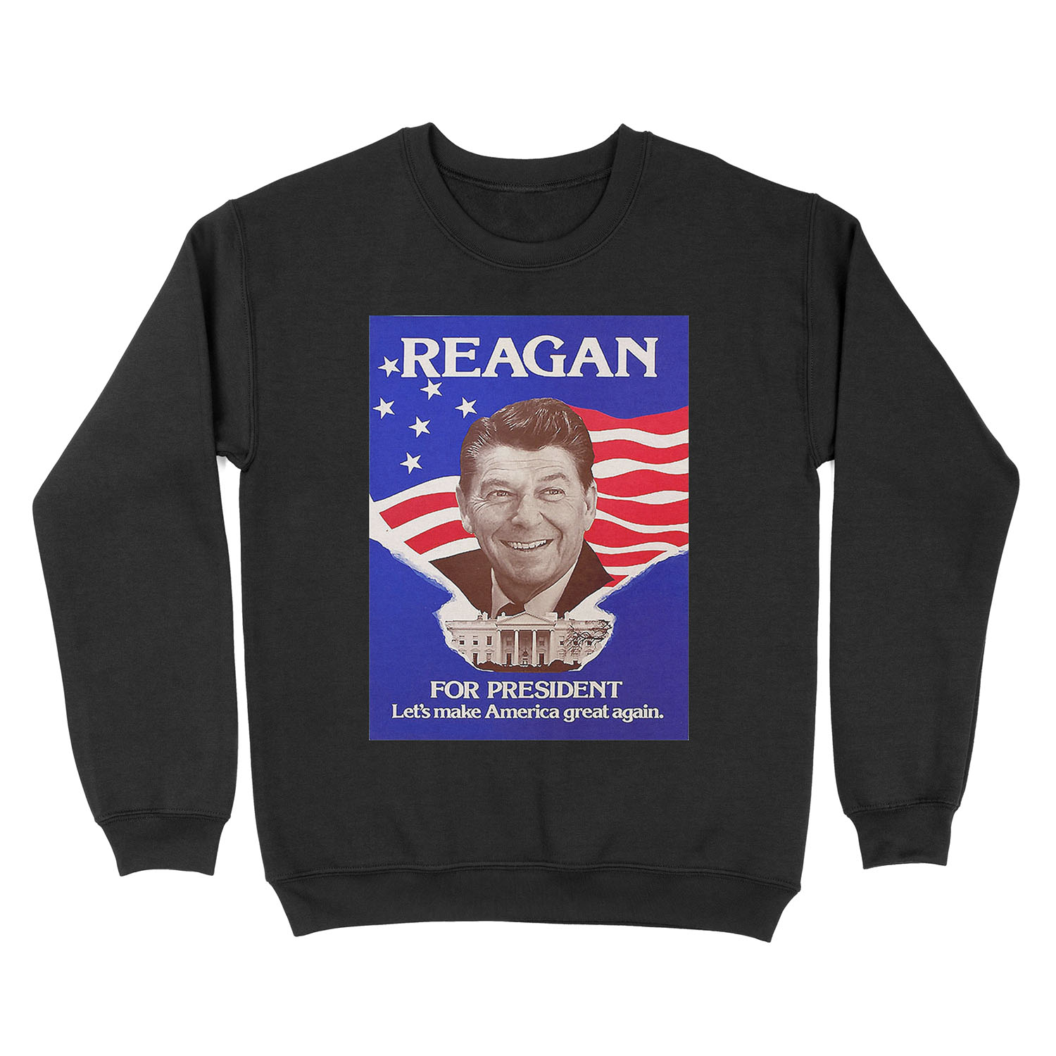 Reagan Bush '84 Retro Logo Red White Blue Election Ronald George 1984 84 Unisex Crewneck Sweatshirt