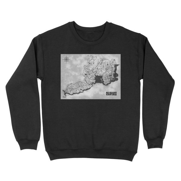 Red Dead Redemption 2 Map Unisex Crewneck Sweatshirt
