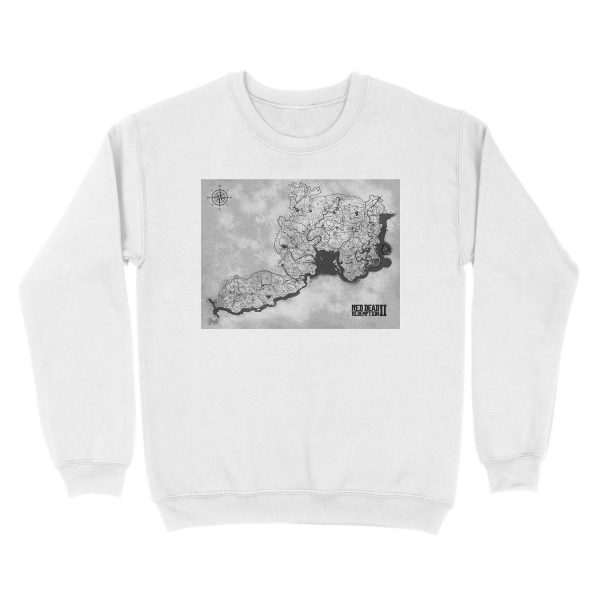 Red Dead Redemption 2 Map Unisex Crewneck Sweatshirt - Image 2