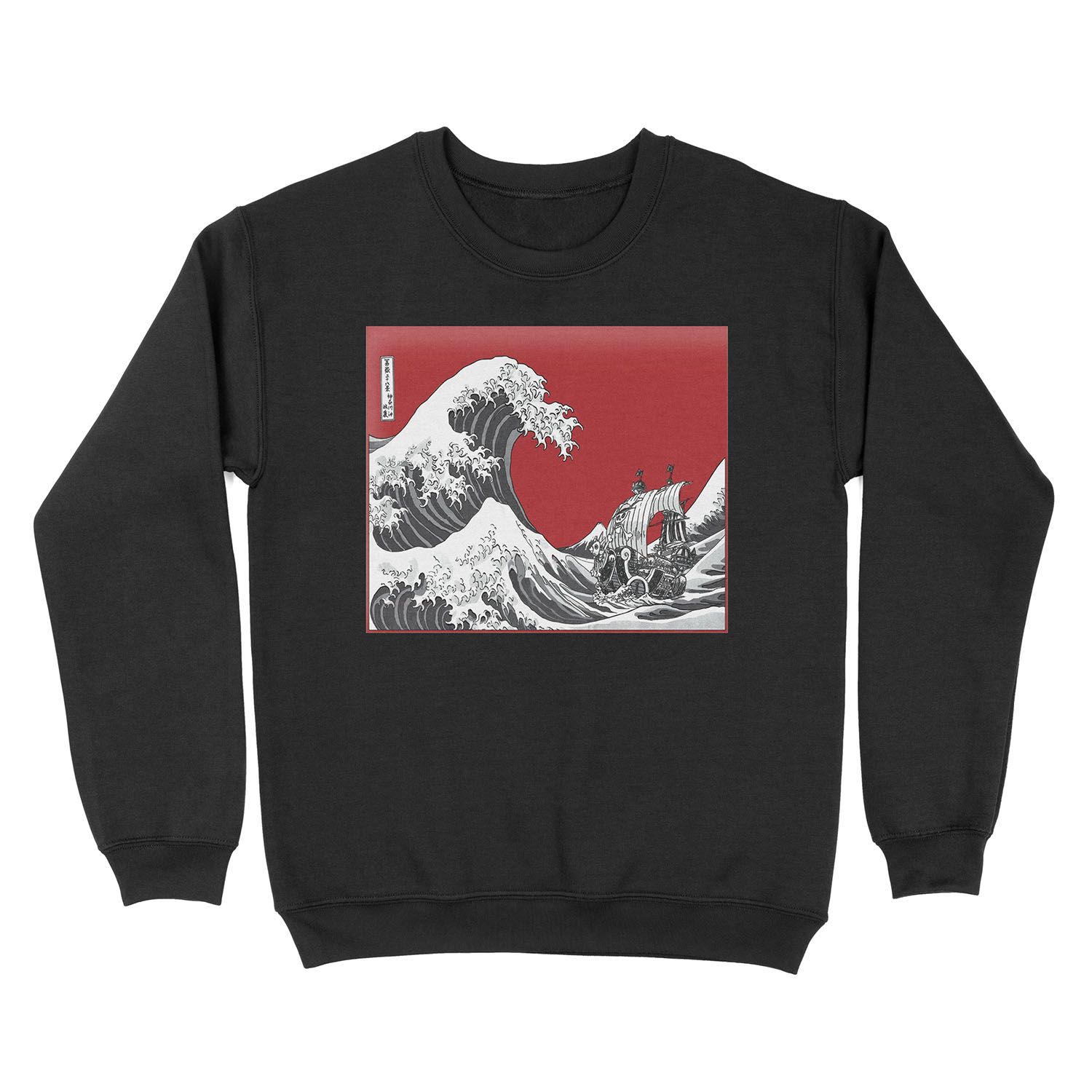 RED The Great Wave Unisex Crewneck Sweatshirt