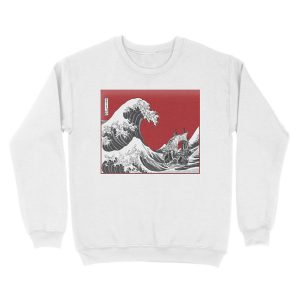 Alternative view of RED The Great Wave Unisex Crewneck Sweatshirt