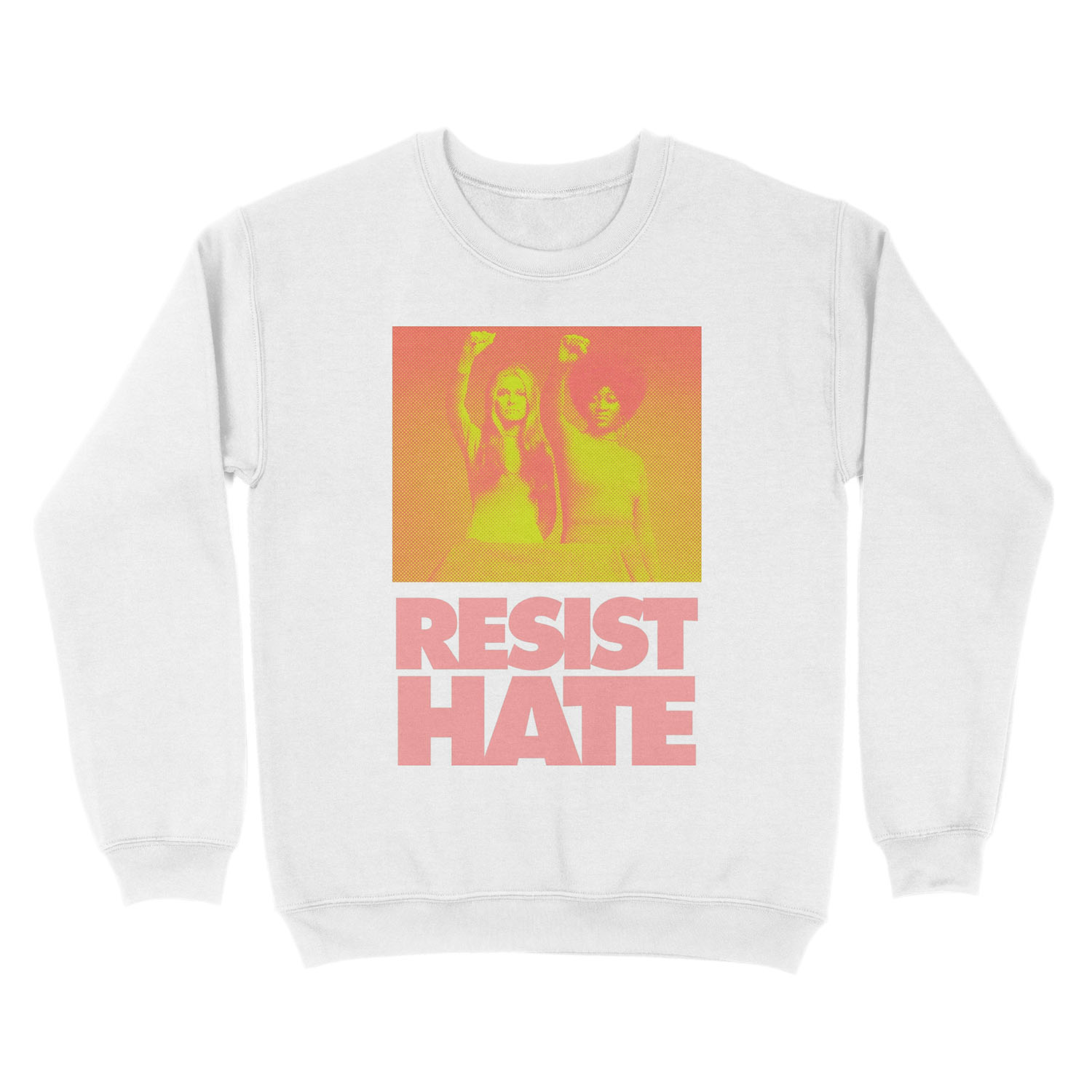 Resist Hate - Gloria Steinem and Dorothy PItman Hughes Unisex Crewneck Sweatshirt - Image 2