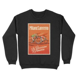 Retro Milan San Remo cycling art Unisex Crewneck Sweatshirt