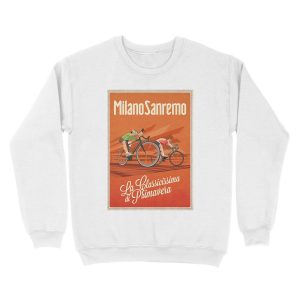 Alternative view of Retro Milan San Remo cycling art Unisex Crewneck Sweatshirt