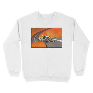Alternative view of retro motorcycle Isle of Man TT poster Unisex Crewneck Sweatshirt