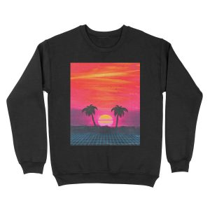 Retro sunset 2 Unisex Crewneck Sweatshirt