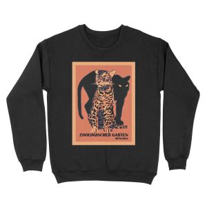 Retro vintage Munich Zoo big cats Unisex Crewneck Sweatshirt