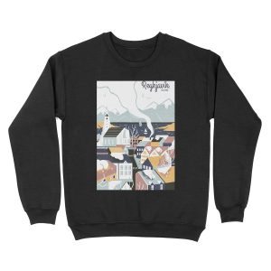 Reykjavik, Iceland, Travel poster Unisex Crewneck Sweatshirt