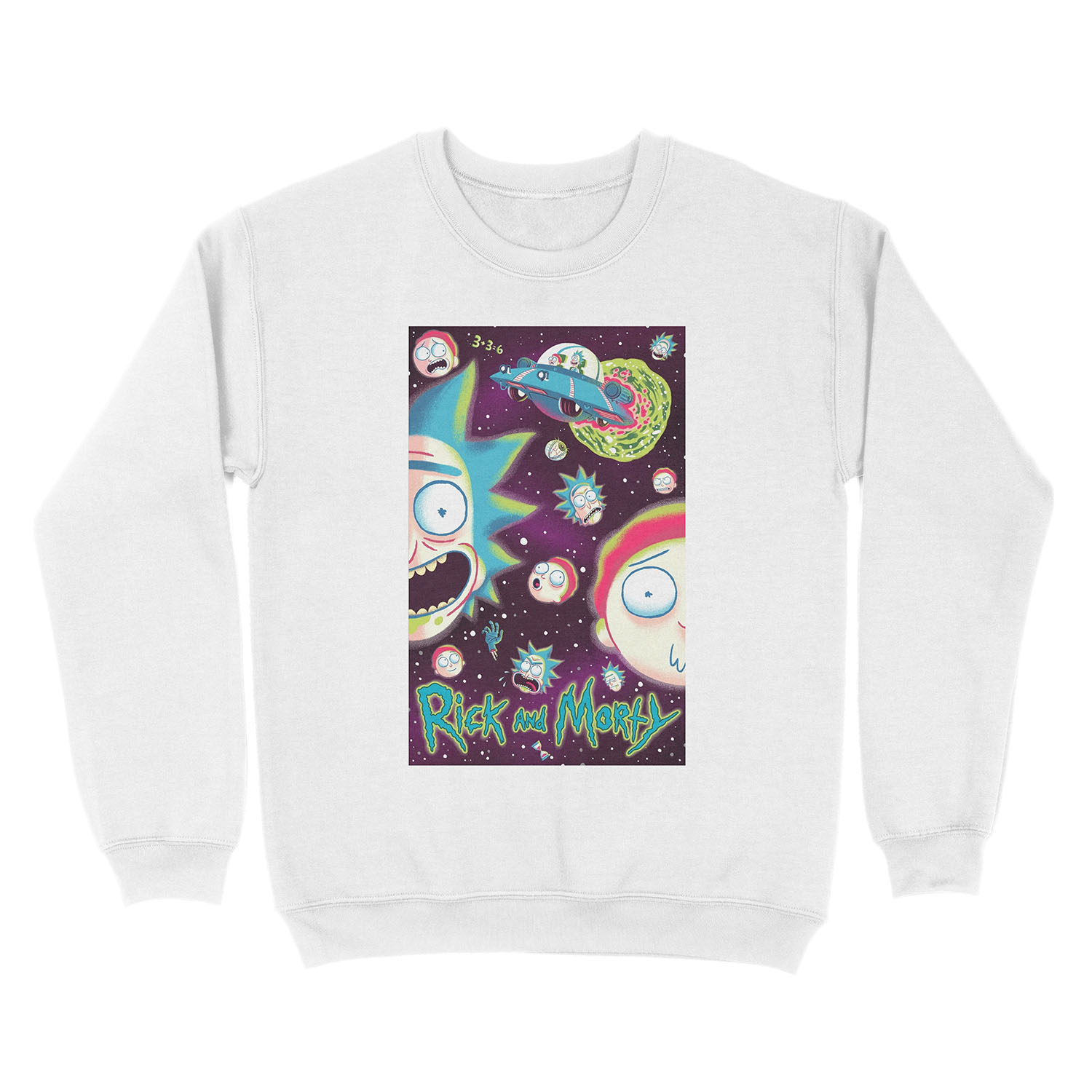 Rick and Morty Galaxy Unisex Crewneck Sweatshirt - Image 2