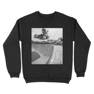 RJ Barbaro Black & White Skateboarding Unisex Crewneck Sweatshirt