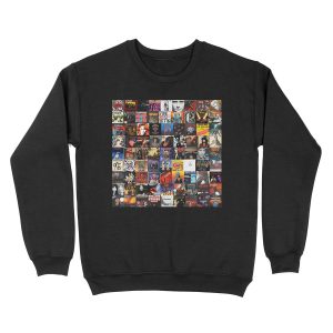 Rock Vinyl Collage Unisex Crewneck Sweatshirt