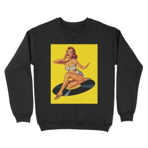 Rockabilly Goddess Unisex Crewneck Sweatshirt