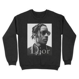 rocky Black And White Unisex Crewneck Sweatshirt