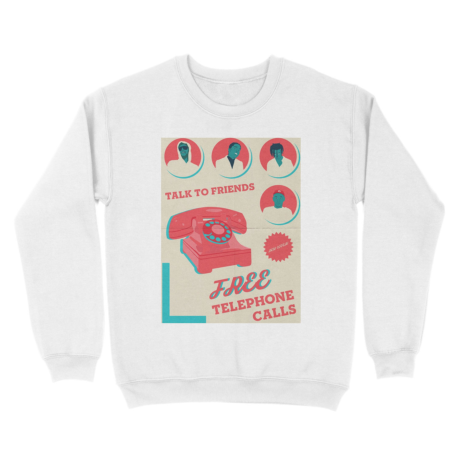Rocky, Tyler and Carti - Telephone Calls Unisex Crewneck Sweatshirt - Image 2