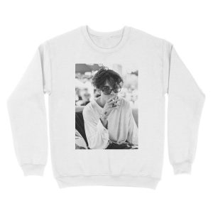 Alternative view of ROLE MODEL black and white photo Unisex Crewneck Sweatshirt