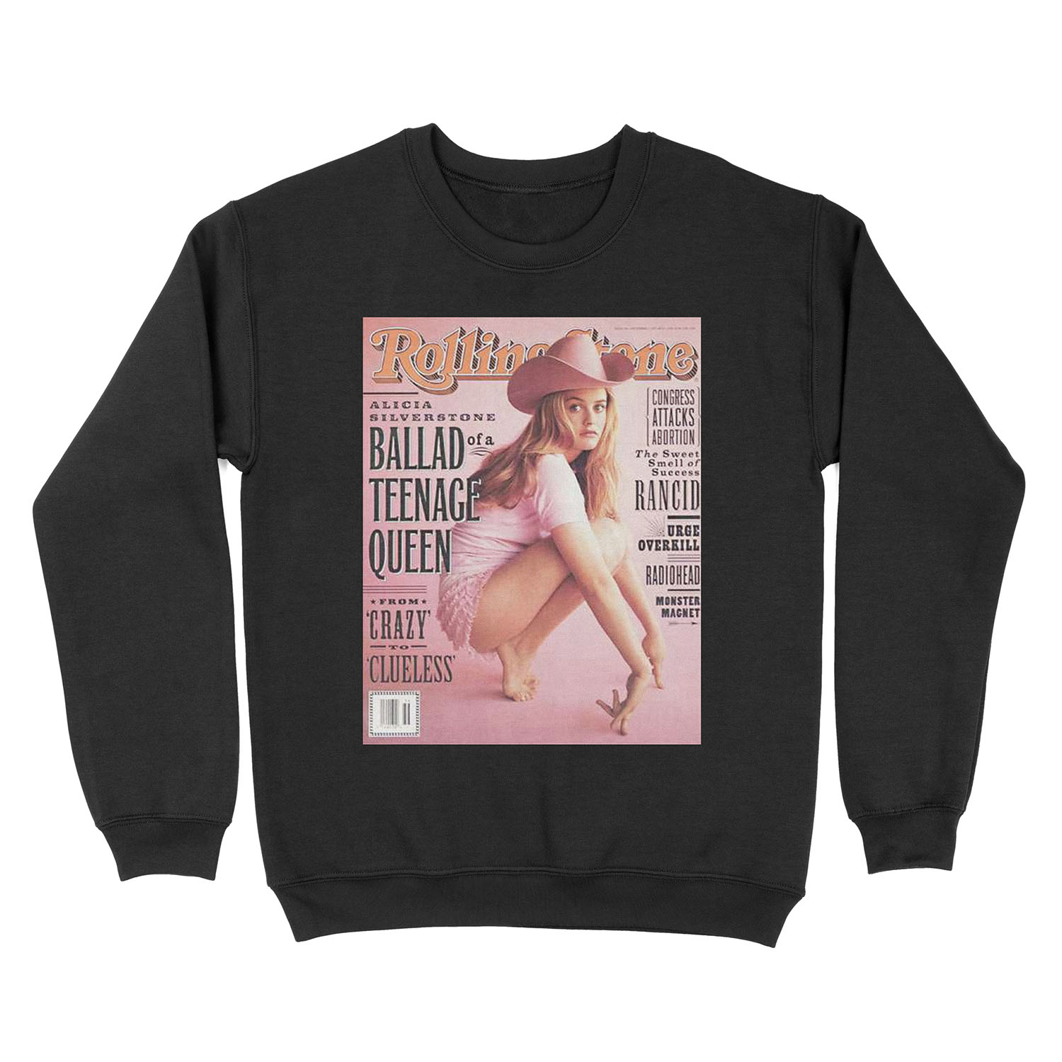 Rolling Stone Alicia Silverstone Unisex Crewneck Sweatshirt