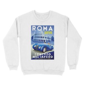 Alternative view of ROMA VINTAGE GRAND PRIX Auto Racing Print Unisex Crewneck Sweatshirt