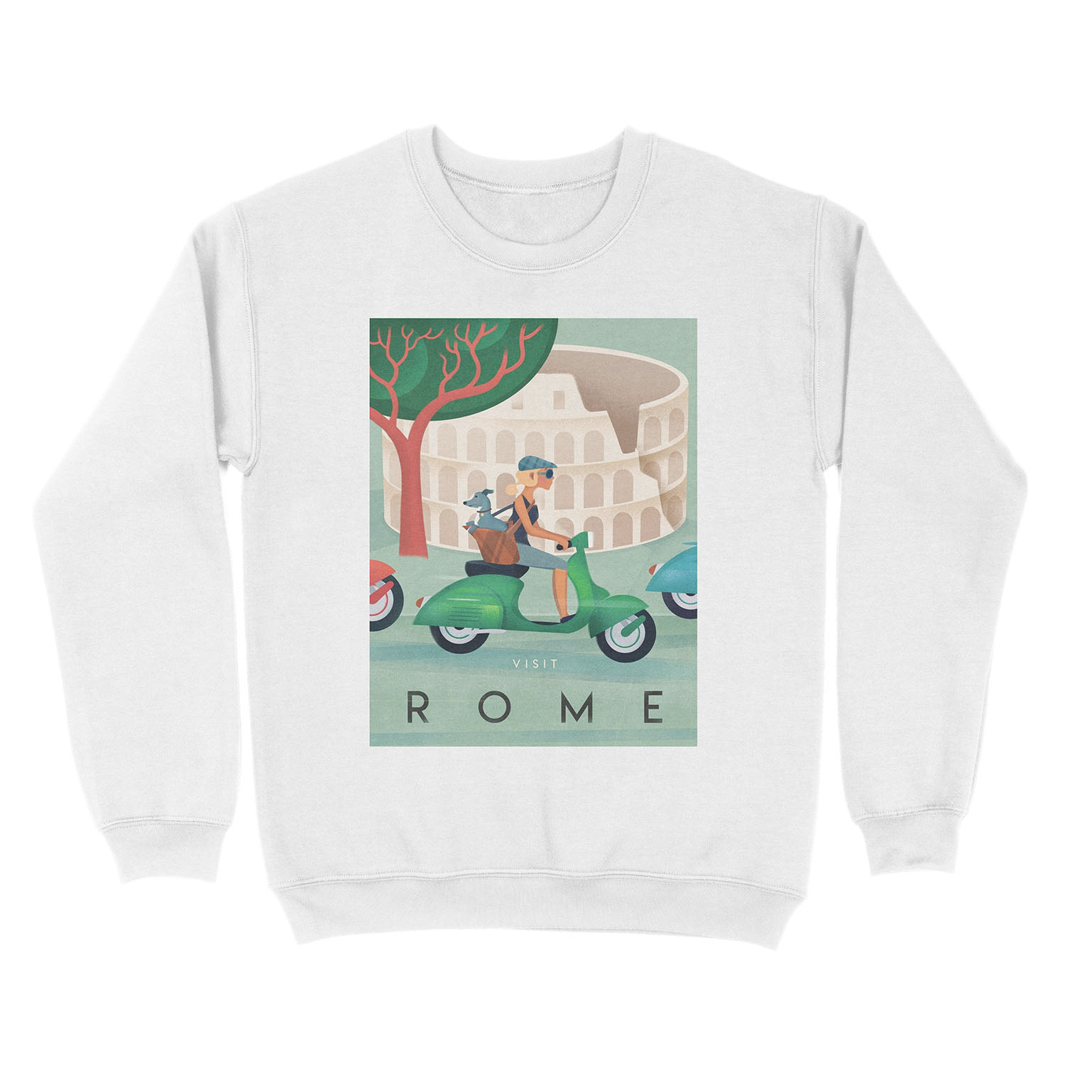 Rome Vintage Travel Unisex Crewneck Sweatshirt - Image 2