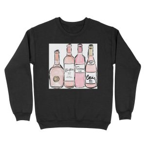 Rose Wine Print Unisex Crewneck Sweatshirt