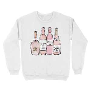 Alternative view of Rose Wine Print Unisex Crewneck Sweatshirt
