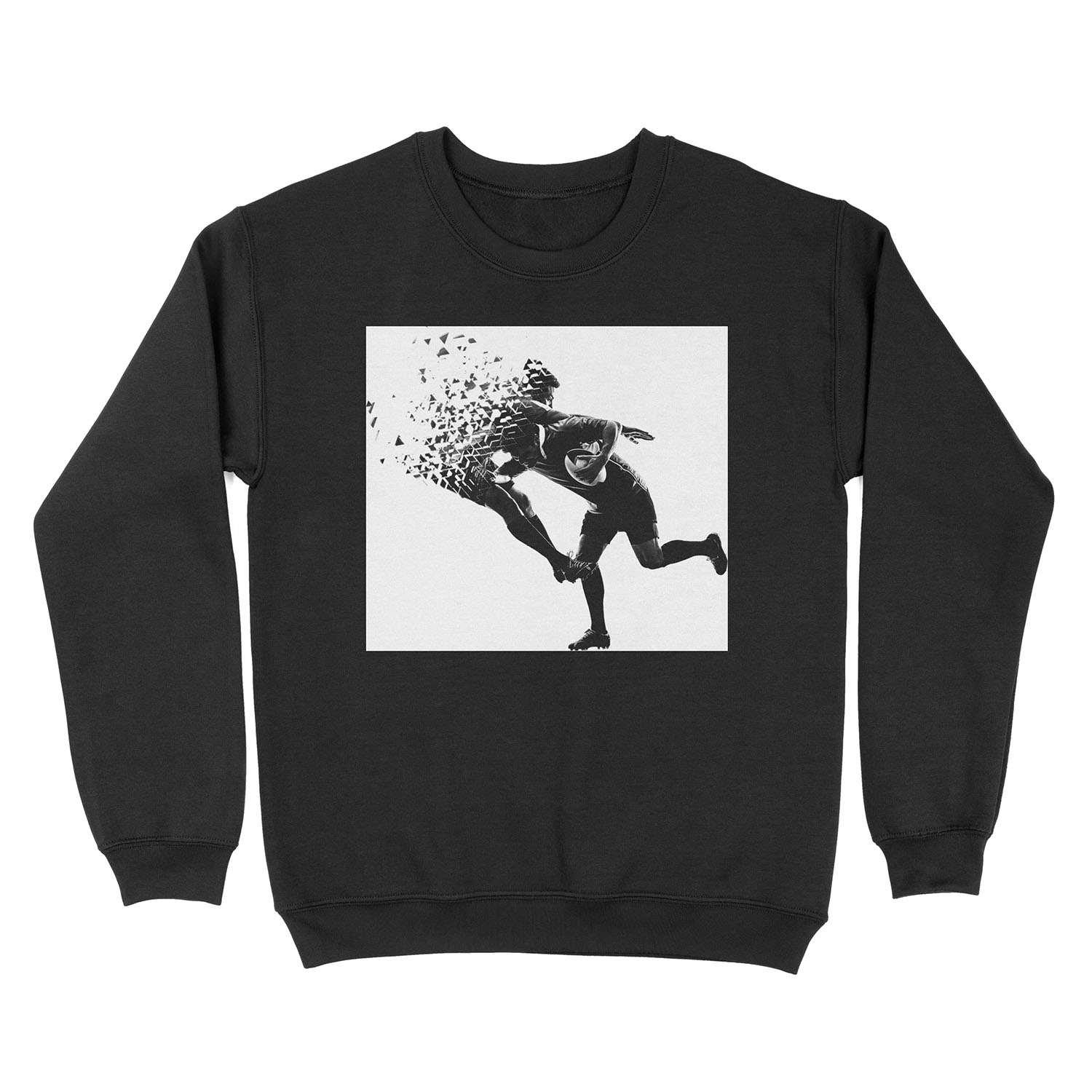 Rugby Football Awesome Unique Shattered Design Unisex Crewneck Sweatshirt