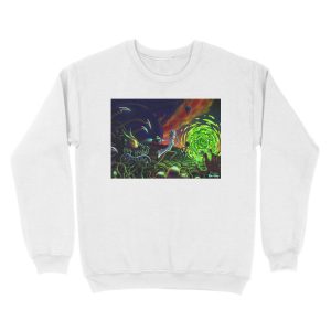 Alternative view of Run | Rick and Morty Unisex Crewneck Sweatshirt