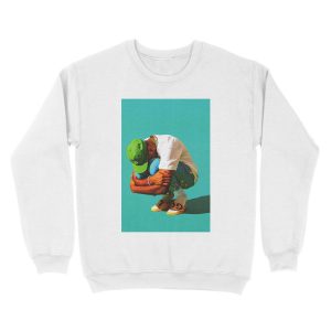 Alternative view of Sad Green Unisex Crewneck Sweatshirt