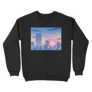 Sailor Moon City Landscape Unisex Crewneck Sweatshirt
