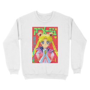 Alternative view of Sailor Moon Magazine Cover · Moon Prism Power! Unisex Crewneck Sweatshirt
