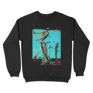 Salvador Dali Burning Giraffe Surreal Famous Painters Unisex Crewneck Sweatshirt