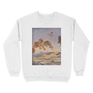 Alternative view of Salvador Dali, Dream Caused by the Flight of a Bee around a Pomegranate a Second before Awakening. Unisex Crewneck Sweatshirt