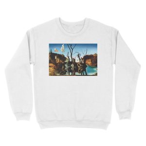 Alternative view of Salvador Dali | Swans Reflecting Elephants Unisex Crewneck Sweatshirt
