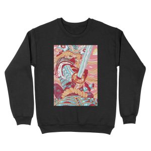 Samurai Moon Unisex Crewneck Sweatshirt