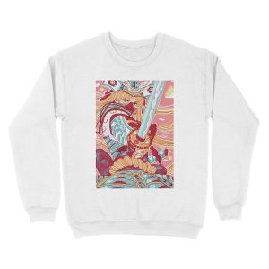 Alternative view of Samurai Moon Unisex Crewneck Sweatshirt