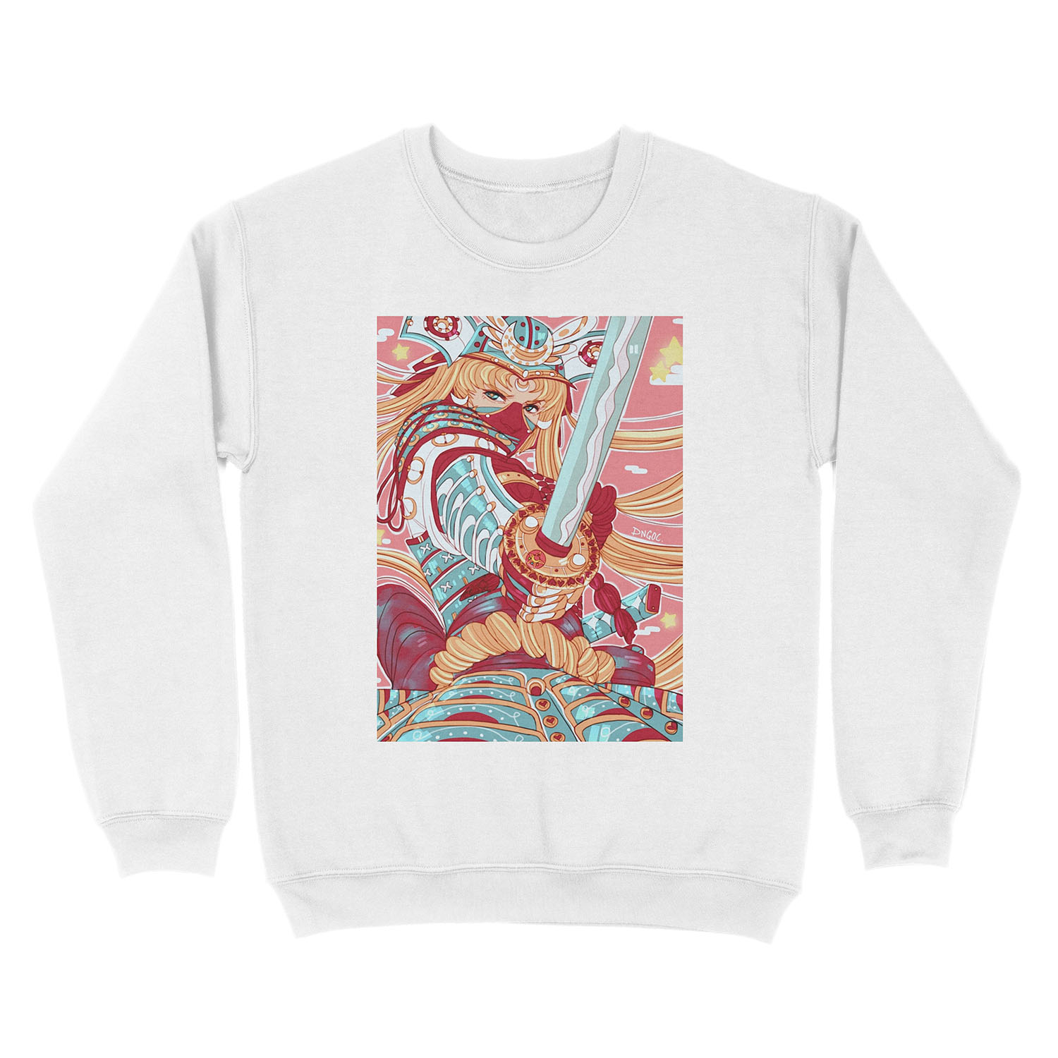 Samurai Moon Unisex Crewneck Sweatshirt - Image 2