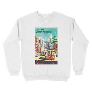 Alternative view of San Francisco - Vintage Travel Unisex Crewneck Sweatshirt
