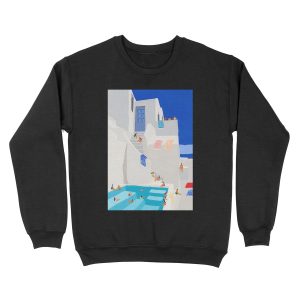 Santorini Sun Unisex Crewneck Sweatshirt