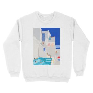 Alternative view of Santorini Sun Unisex Crewneck Sweatshirt