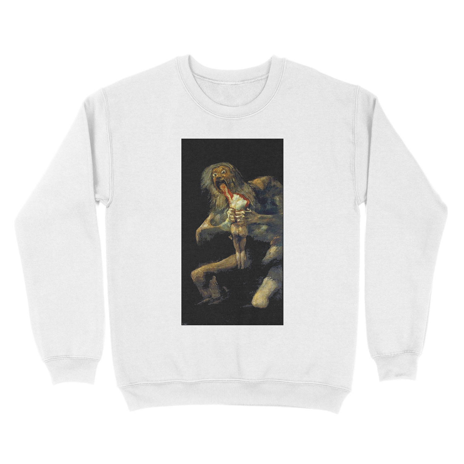Saturn Devouring His Son Unisex Crewneck Sweatshirt - Image 2