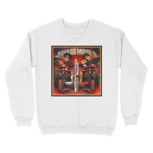 Alternative view of savage mode 21 Unisex Crewneck Sweatshirt
