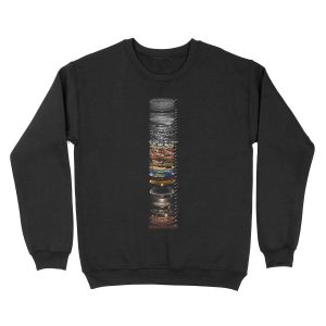 SCALES OF THE UNIVERSE (english labels vertical layout) Unisex Crewneck Sweatshirt