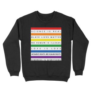 Science is Real Black Lives Matter Unisex Crewneck Sweatshirt