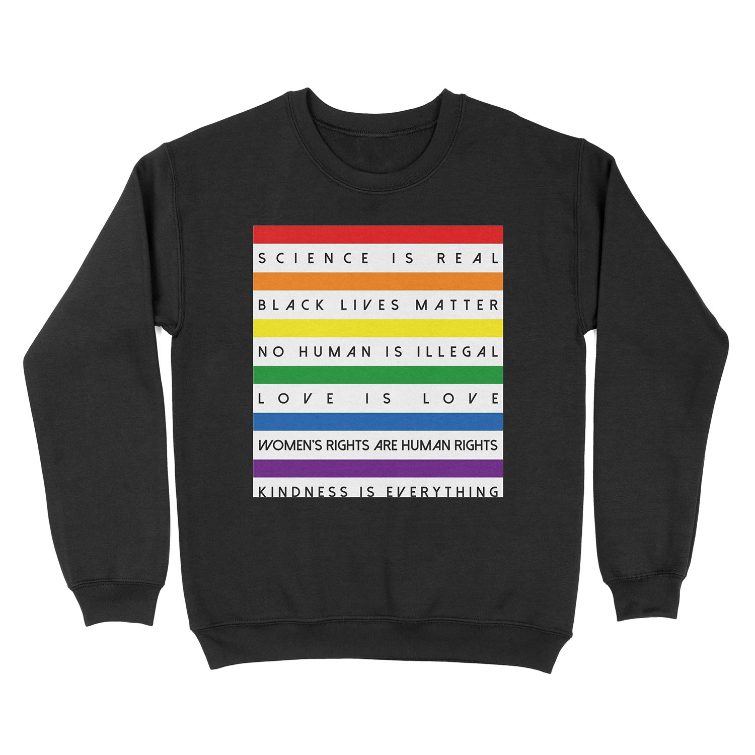 Science is Real Black Lives Matter Unisex Crewneck Sweatshirt