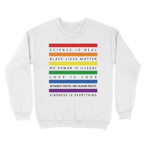 Alternative view of Science is Real Black Lives Matter Unisex Crewneck Sweatshirt