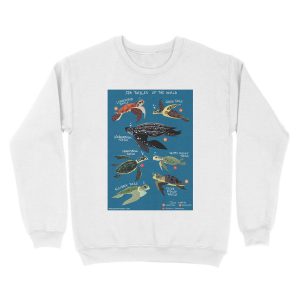 Alternative view of Sea Turtles of the World Unisex Crewneck Sweatshirt
