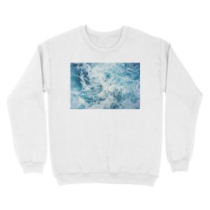 Alternative view of Sea Waves in the Ocean Unisex Crewneck Sweatshirt