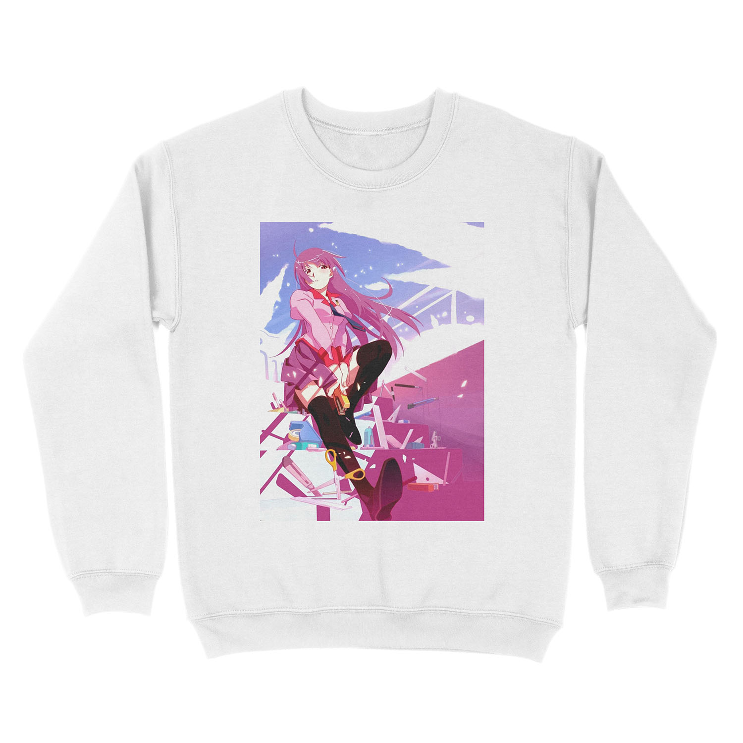 Senjougahara v2 Unisex Crewneck Sweatshirt - Image 2