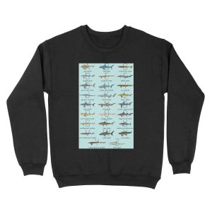 Shark Alphabet Unisex Crewneck Sweatshirt